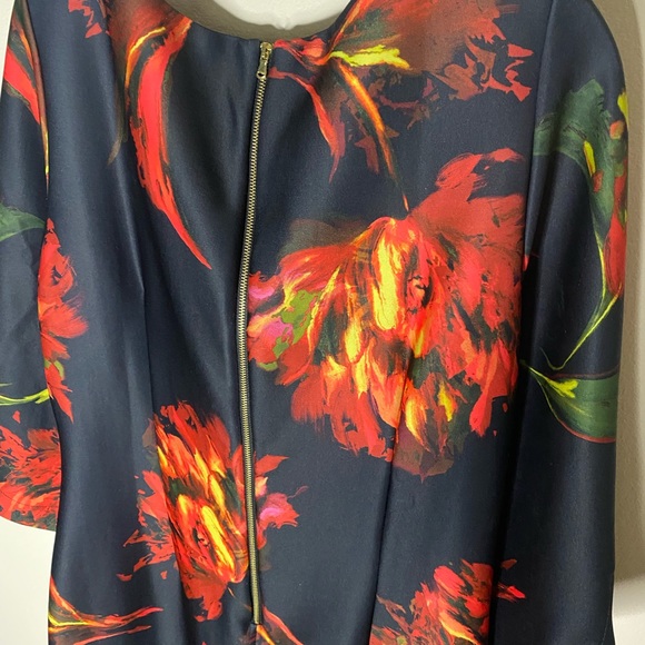 Melonie T long sleeve Floral print black dress with zipper back. NWT - Picture 7 of 8